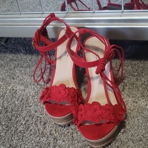 Gorgeous Red Summer Wedges